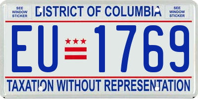 DC license plate EU1769