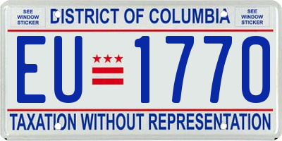 DC license plate EU1770