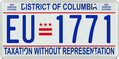 DC license plate EU1771