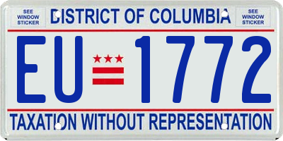 DC license plate EU1772