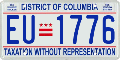 DC license plate EU1776