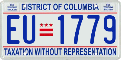 DC license plate EU1779
