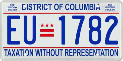 DC license plate EU1782