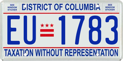 DC license plate EU1783