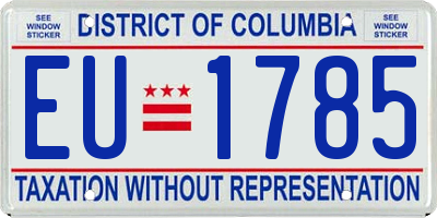 DC license plate EU1785