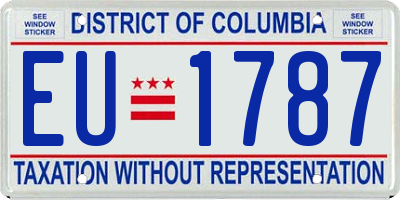 DC license plate EU1787