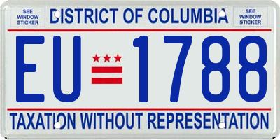 DC license plate EU1788
