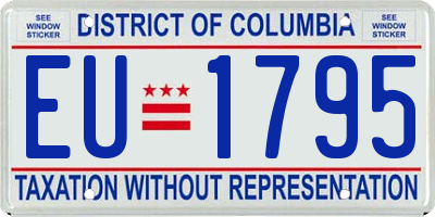 DC license plate EU1795