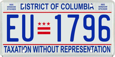 DC license plate EU1796