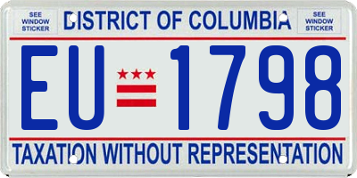 DC license plate EU1798