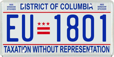 DC license plate EU1801