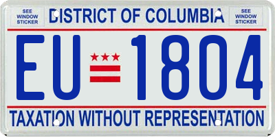 DC license plate EU1804