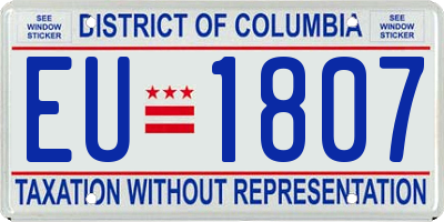 DC license plate EU1807