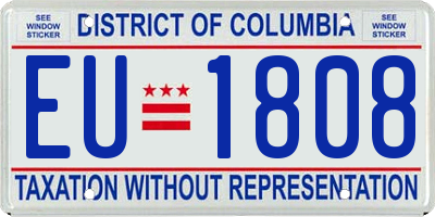 DC license plate EU1808