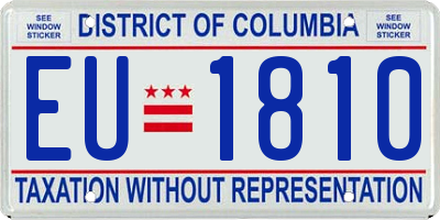 DC license plate EU1810