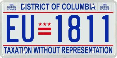 DC license plate EU1811