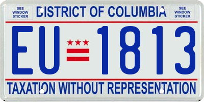 DC license plate EU1813