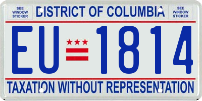 DC license plate EU1814