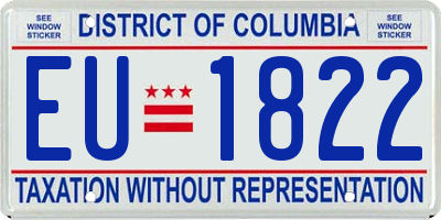 DC license plate EU1822