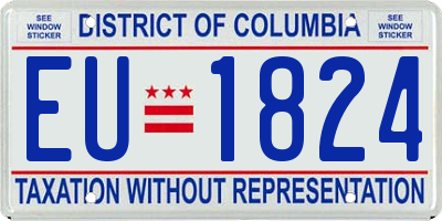 DC license plate EU1824