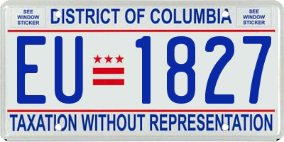 DC license plate EU1827