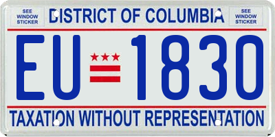 DC license plate EU1830