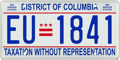 DC license plate EU1841