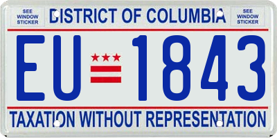 DC license plate EU1843