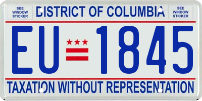 DC license plate EU1845