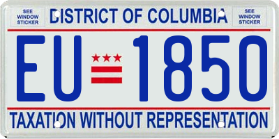 DC license plate EU1850