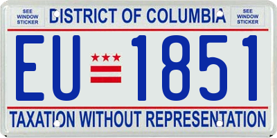 DC license plate EU1851