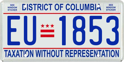 DC license plate EU1853