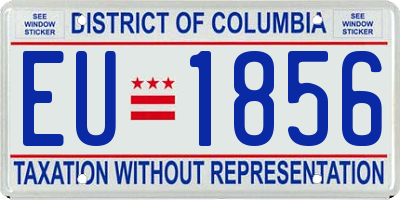 DC license plate EU1856