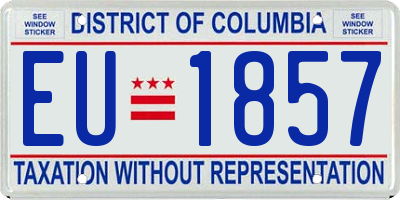 DC license plate EU1857