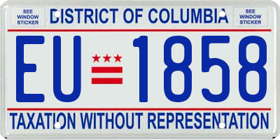 DC license plate EU1858