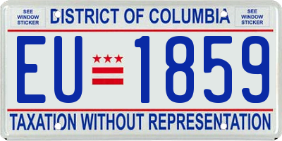 DC license plate EU1859