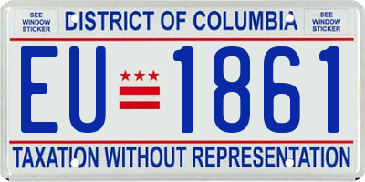 DC license plate EU1861