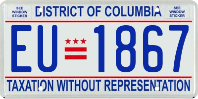 DC license plate EU1867