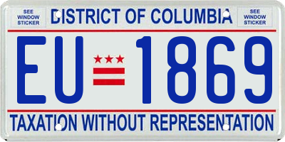 DC license plate EU1869