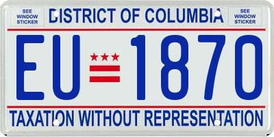 DC license plate EU1870