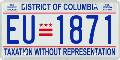 DC license plate EU1871