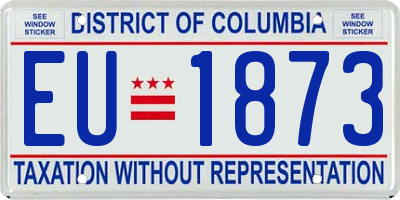 DC license plate EU1873