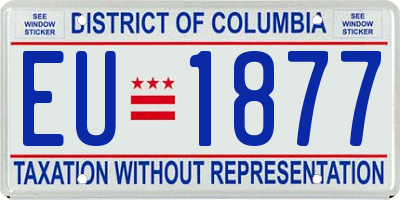 DC license plate EU1877