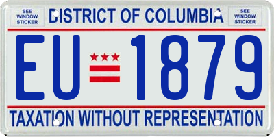 DC license plate EU1879
