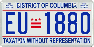 DC license plate EU1880
