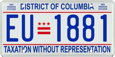 DC license plate EU1881