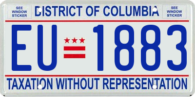 DC license plate EU1883