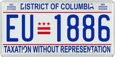 DC license plate EU1886