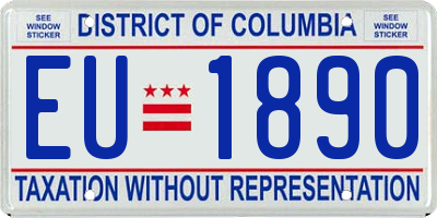 DC license plate EU1890