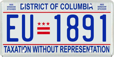 DC license plate EU1891